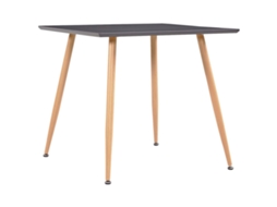 Vidaxl Mesa De Jantar 80,5x80,5x73 Cm Mdf Cor Cinzento E Carvalho