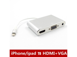 Adaptador Lightning Para Hdmi / Vga Com Audio*