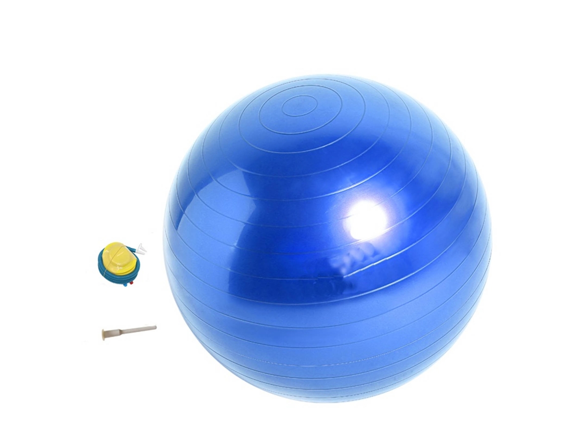 Bola de Yoga 75cm Bola de Exercício PVC Espessada Antiexplosão Azul S/MARCA