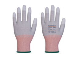 Luva Anti Corte Lr13 Esd Pacote De 12 Unidades / Branco Cinza / S Portwest