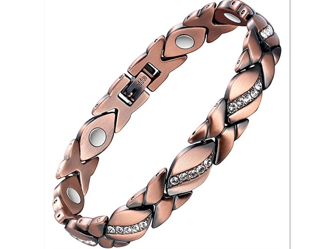 Elysve Acessório Moda Pulseira De Cobre Ajustável - 40g, 0,35 Polegadas, 0,9cm