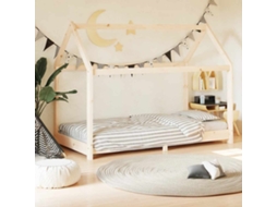 Vidaxl Estrutura De Cama P/ Crianças 70x140 Cm Madeira De Pinho Maciça