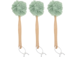 Escovas De Banho Para Limpeza Profunda Em Nylon E Madeira, Conjunto Com 3-unidades, Cabos Longos Para Esfoliação Durante