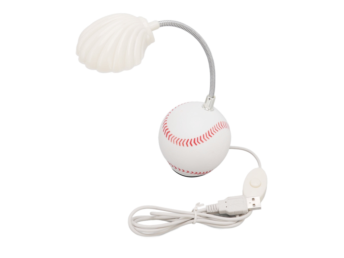 Lâmpada de Mesa Led Portátil Usb Forma Base Beisebol Concha para Casa Escola Escritório