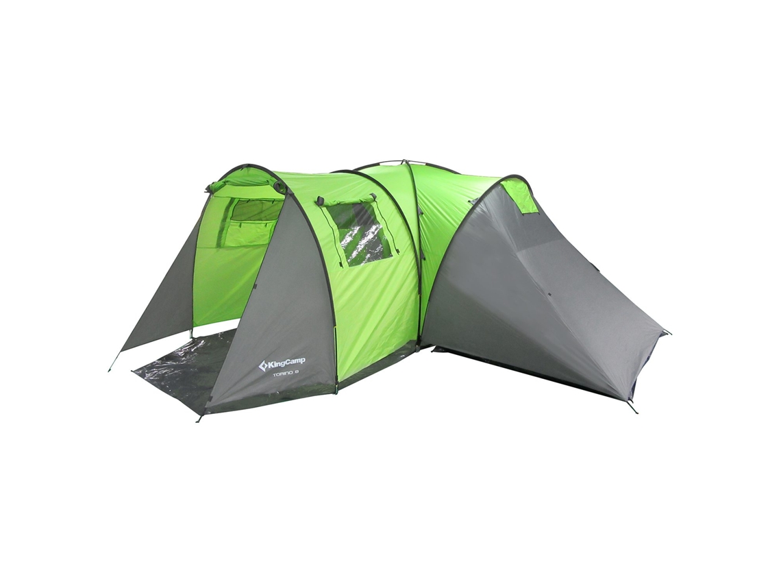 Dentro de Acampamento Familiar de 8 -Setter Espaçoso e Confortável 600 X 570 X 203 Cm Cinza e Azul TRENDYFLAIR