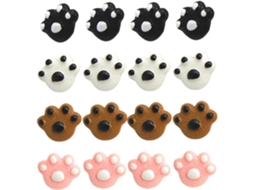 Alasum Alfinetes em formato de garra de urso, pequeno, para pendurar placas e mensagens, em resina e metal, caixa com 25 unidades.
