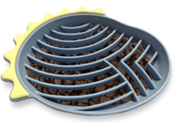 Tigela Azul em Formato de H para Cães, Ideal para Alimentação Lenta, 22x16, Feita de Silicone Antiderrapante, para Alimentos Úmidos e Secos AQUAFORGE