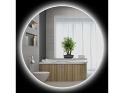 Espelho de Parede com Led, Ø 80 Cm, Iluminação, Interruptor Sensível ao Toque, Sistema Antiembaça S/MARCA