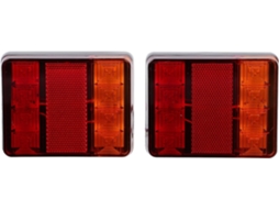 Lanternas Led Traseiras para Caminhão, Vem 2 Peças, Inclui Luzes Freio e Cogumelo.