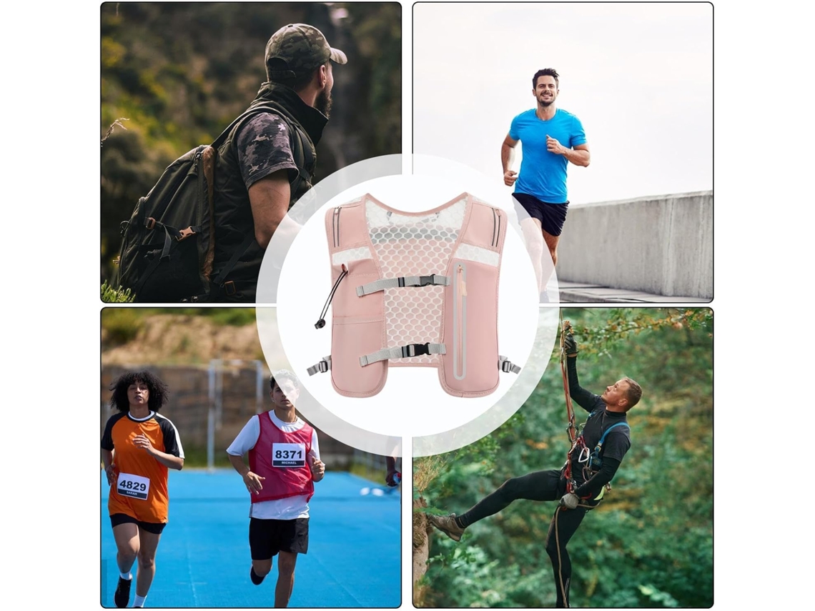 Colete de Hidratação para Corrida Ajustável. Mochila de Peito Leve para Homens, Ideal para Caminhadas e Ciclismo. SFUSHOS