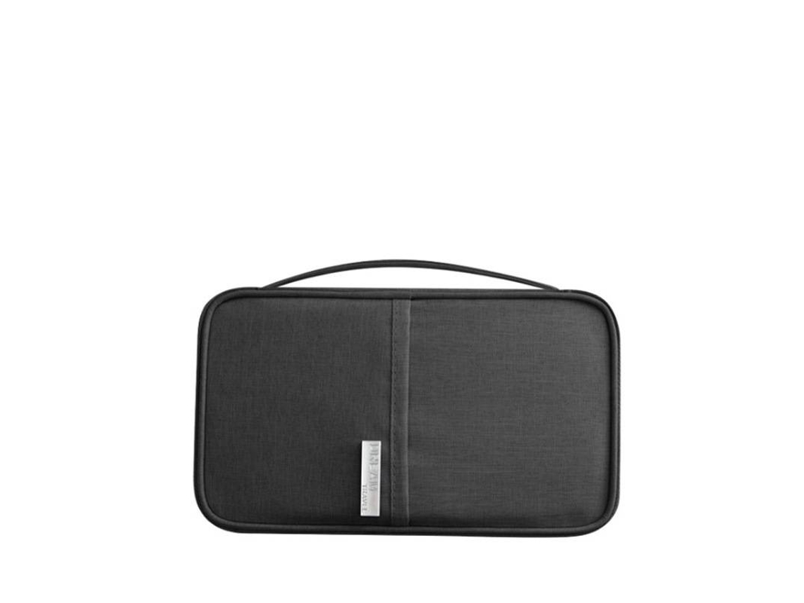 Proteção Rfid, Carteira De Viagem Universal Preta Simples Para Passaporte H