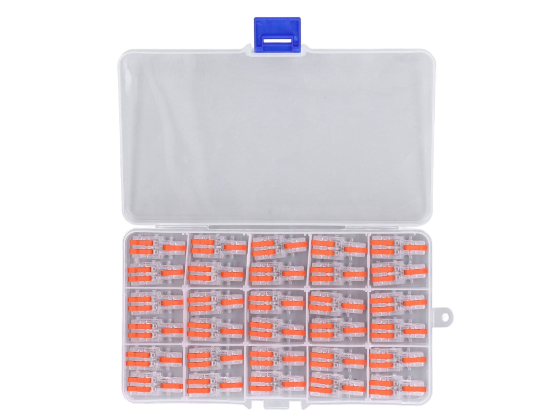 Conector Rápido De Fio Transparente Com 30 Peças