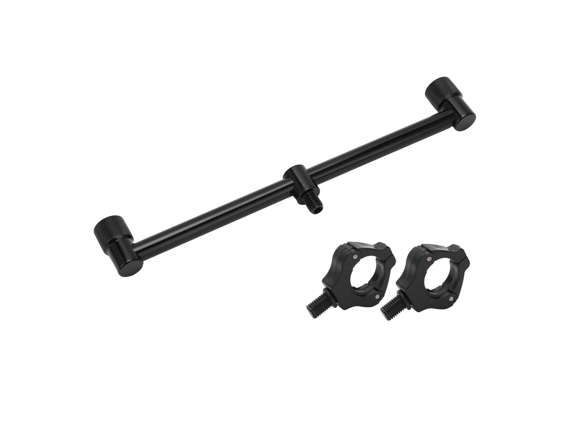 Business suporte para Vara de Pesca de Carpa com 2 Cabeças Magnéticas Bracket de 25cm Aço Inox e Alumínio Preto