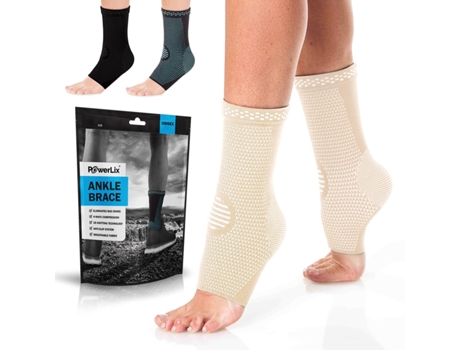 Powerlix tornozelo cinta 2 pacote tornozelo cinta para homem/mulher ligamento danos suporte esportes proteção lesão recuperação tornozelo cinta