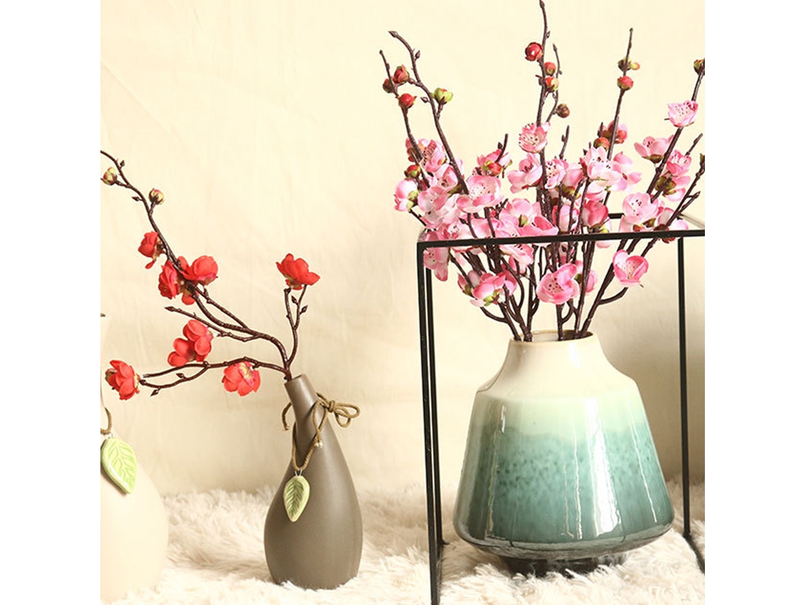 Flor Artificial De Wintersweet - Vermelho Rosa 47,5 Cm Eoocoo