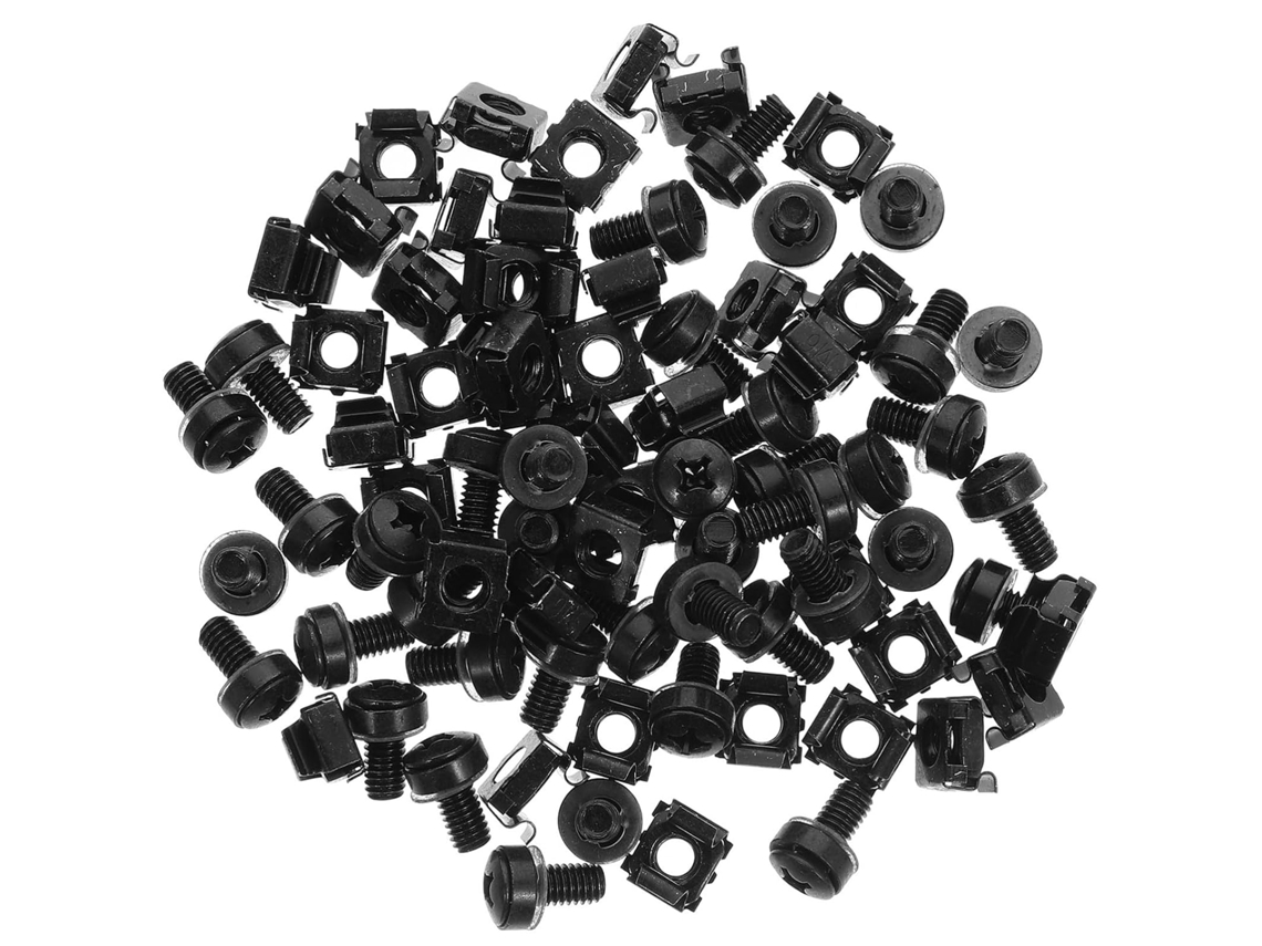 Porcas Gaiola Mikinona 50 M6 Em Aço Carbono Preto Para Montagem De