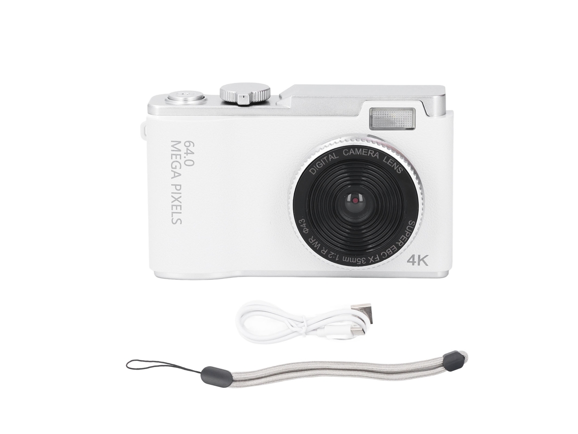 Câmera Digital 4k 16x Zoom 64mp Gravador De Vídeo Hd Tela De 2.4 Polegadas Câmera Compacta Para Viagens 64gb