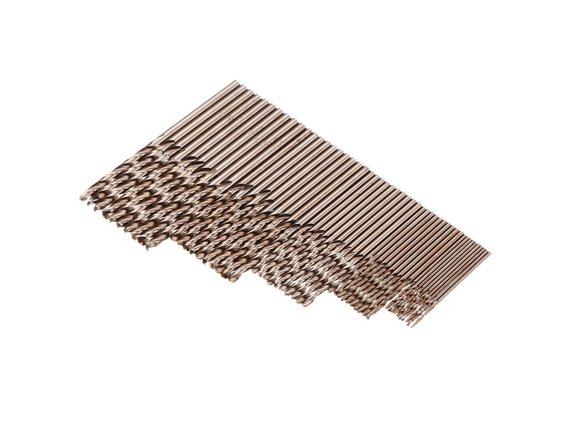 50 peças 1/1,5/2/2,5/3 mm HSS M35 foret helicoidal cobalto 10 unidades aço rápido com | S/MARCA