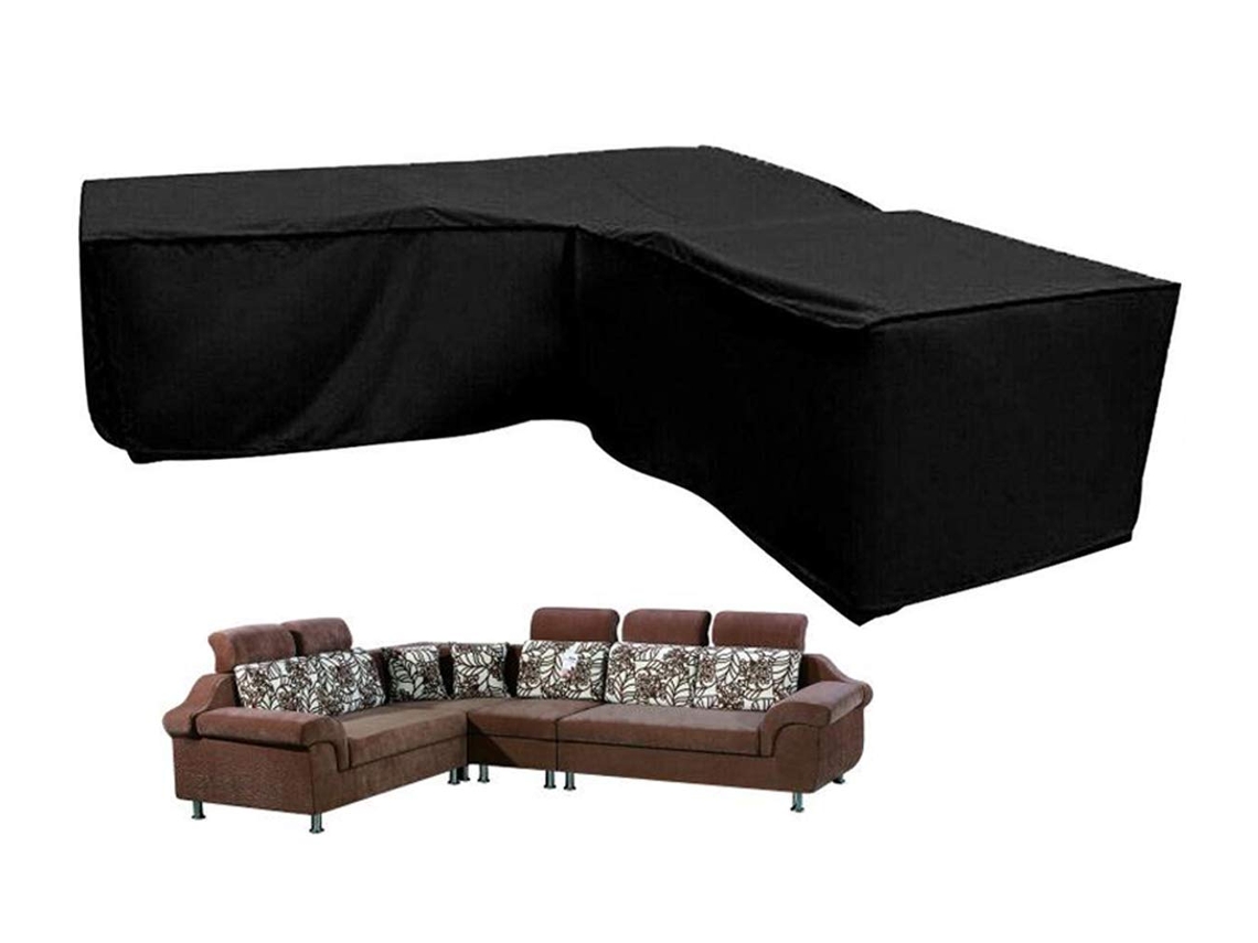 Capa De Proteção Para Sofá De Jardim Em Forma De L,200x270x82 Cm,lona Resistente 210d,com Cordões De Ajuste,cobertura Externa Para Móveis Btforus