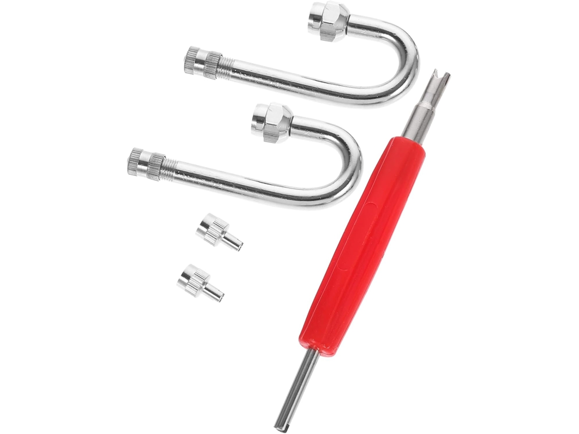 Extensões de válvula pneumática de cobre, 1 conjunto, fácil instalação e inflação prática.