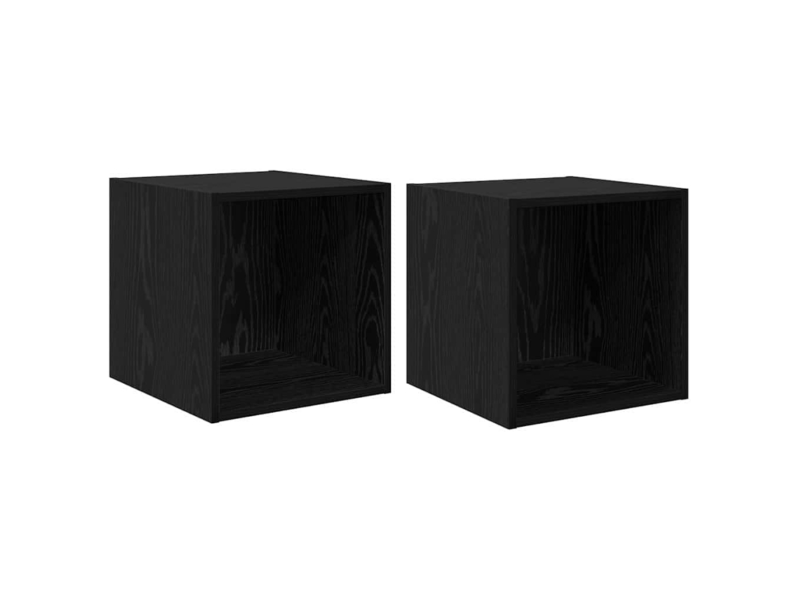 Conjunto de Armário de Parede 2 Pcs Carvalho Preto 37x37x37 cm MAISON EXCLUSIVE