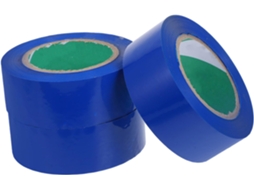 3 Rolos De Fita Adesiva Azul Resistente Para Embalagens, Ideal Para Selar E Transportar Objetos.