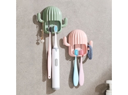 2026 portavasos de Cactus Linjou Colgante de Baño Autoadhesivo (rosa/verde Claro)