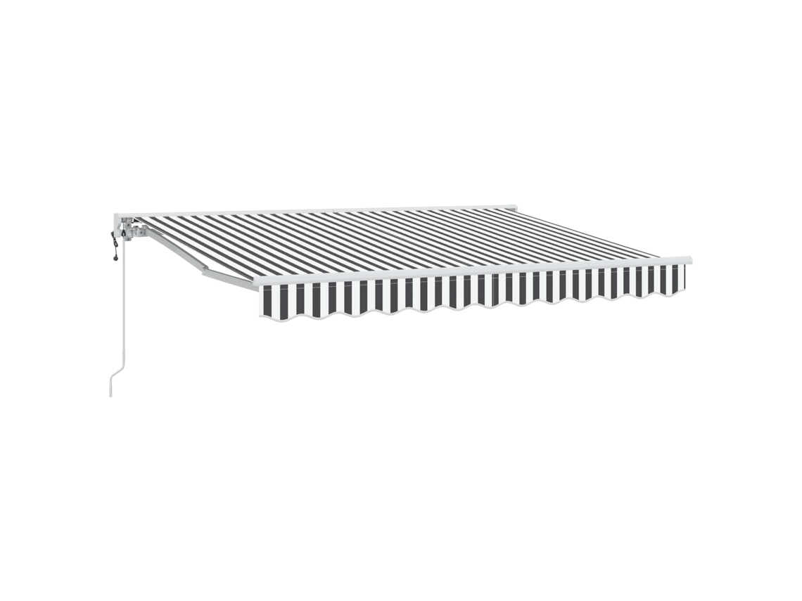 Conjunto 1 Toldo Retrátil Vidaxl Branco Alumínio (3 X 2,5 M)