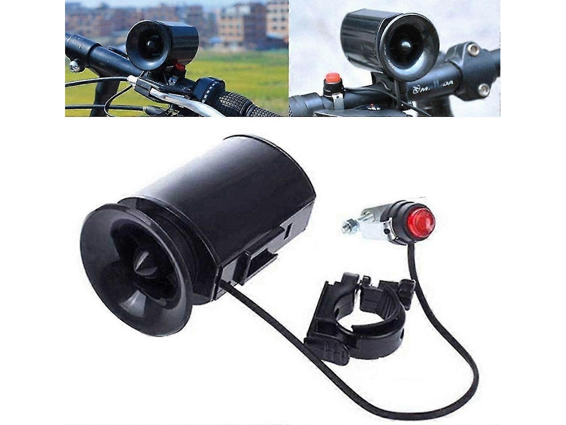 Lurelia Campainha Bicicleta Relógio Eletrônico Para Bicicleta Com 6 Sons Super Altos, Buzina, Sirene, Guidão, Sirene Forte, Despertador