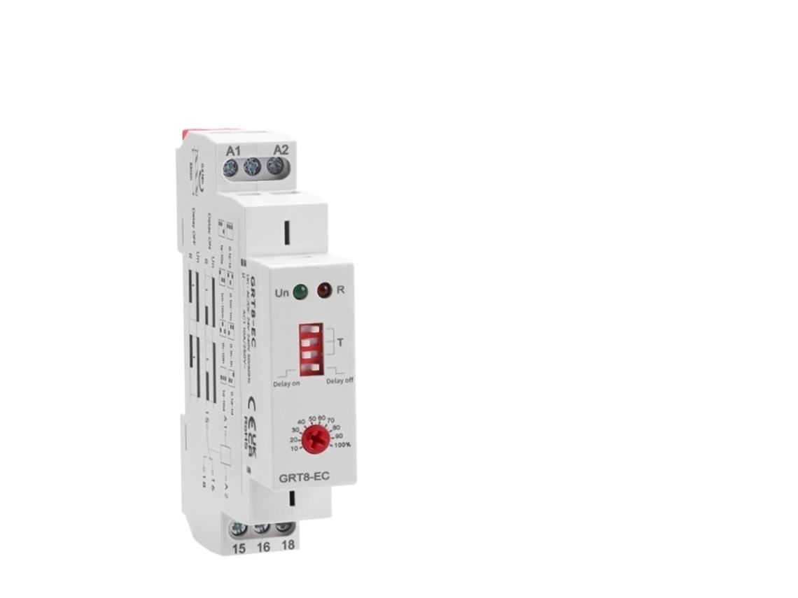 Relé De Tempo Dupla Função Grt8-ec 10a Com Retardo Ou Desligado Ac220v
