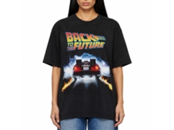 Rockinstone Back To The Future Movie Tail Lights Black Adult T-shirt Size:xxl