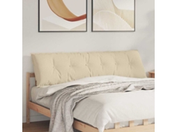 Vidaxl Travesseiro Para Costas Creme 180 X 19 X 50 Cm Tecido