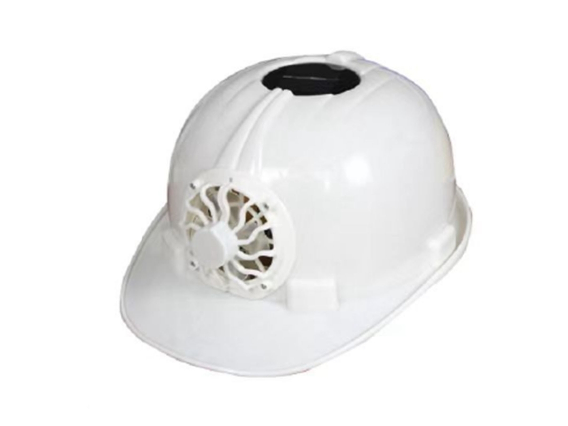Capacete de Segurança Solar com Resfriamento Construção Verão Branco