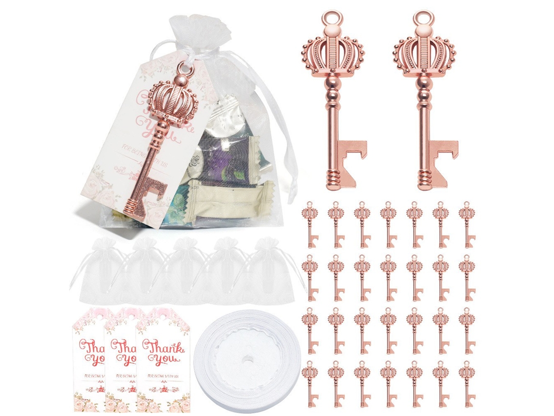 Laxiscreed Conjunto De Coroa Dourada Rosé 30 Peças Para Casamentos E Eventos Elegantes