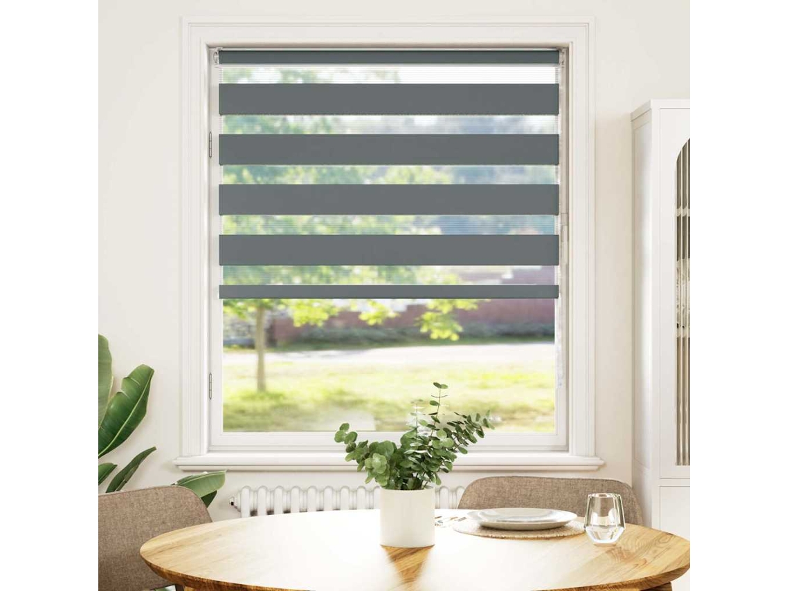 Maison Exclusive - Cortina De Zebra 100x150 Cm Largura Do Tecido 95,9 Cm Poliéster