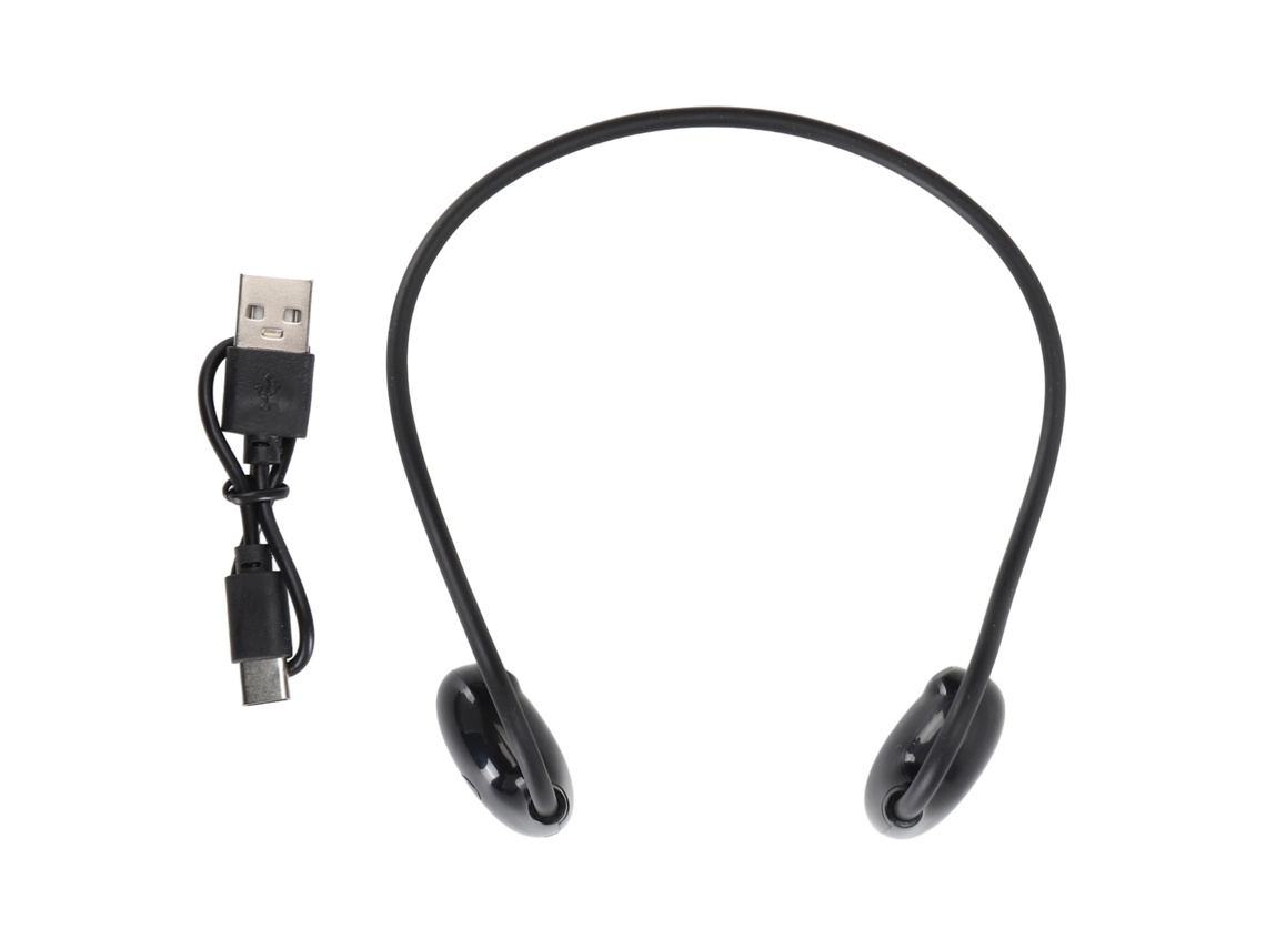 Fone De Ouvido Bluetooth V5.3 De Condução Aérea Aberto À Ouvido Água Resistente Para Esportes Preto