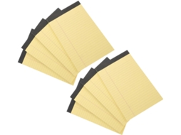 de 8 Blocos Notas Amarelos com Tamanho Formato Compacto, Papel para e CHABERLU