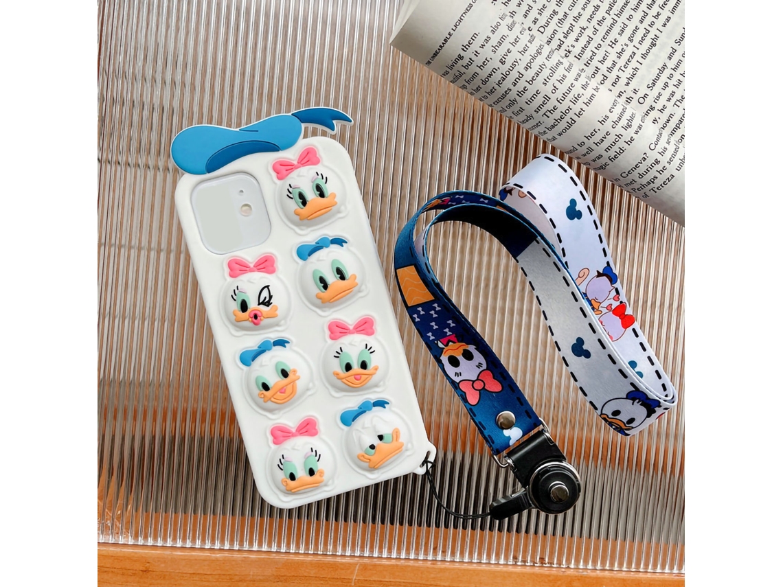 Capa de silicone com desenho animado para telefone EOOCOO