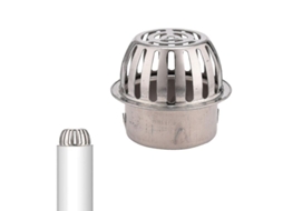 Protetor De Canos De Chuva Em Aço Inoxidável 304 Anti-obstrução Com Fixação Segura Para Drenos E Pipes De 50mm A 110mm