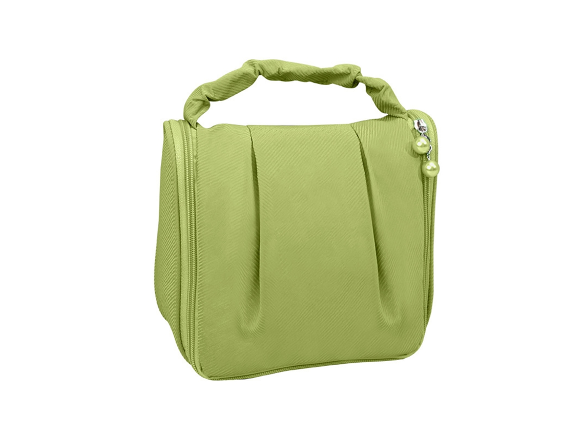 Bolsa de Maquiagem Portátil Pendurável Pleatada para Viagem e Higiene Diária