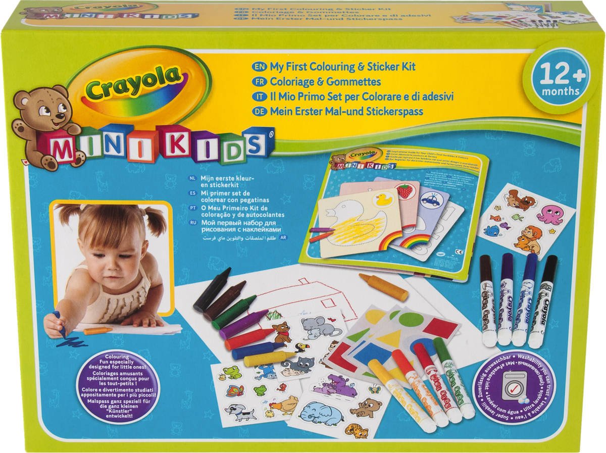 Crayola Mini Kids 1er Kit Coloriage Autocolantes CRAYOLA Mini Kids - O Meu Primeiro Kit de Pintura | Worten.pt