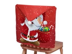 Conjunto de 4 Capas de Cadeira Festivas em Plush para Natal LAXISCREED