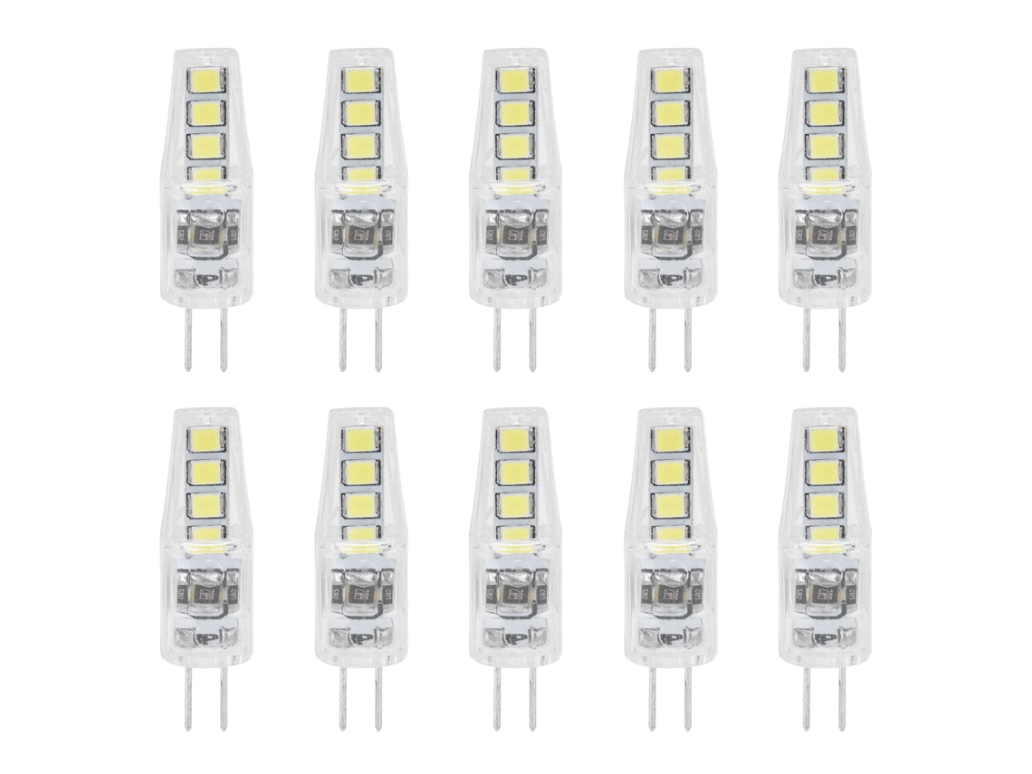 2026 10 Peças de Bombilla Led G4 8 Chips 2835 2w 360° 220v para Lar Escritório Lâmpada Pc