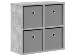 Conjunto 1 Gabinetes De Armazenamento Vidaxl Cinzento Derivados De Madeira (49,5 X 22 X 47 Cm)