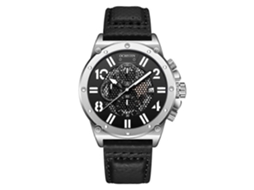 Relógio Ochstin 6122 Multifuncional De Quartzo Esportivo Luminoso À Prova D'água Com Calendário E Pulseira De Couro Para Homens (prata E Preto)