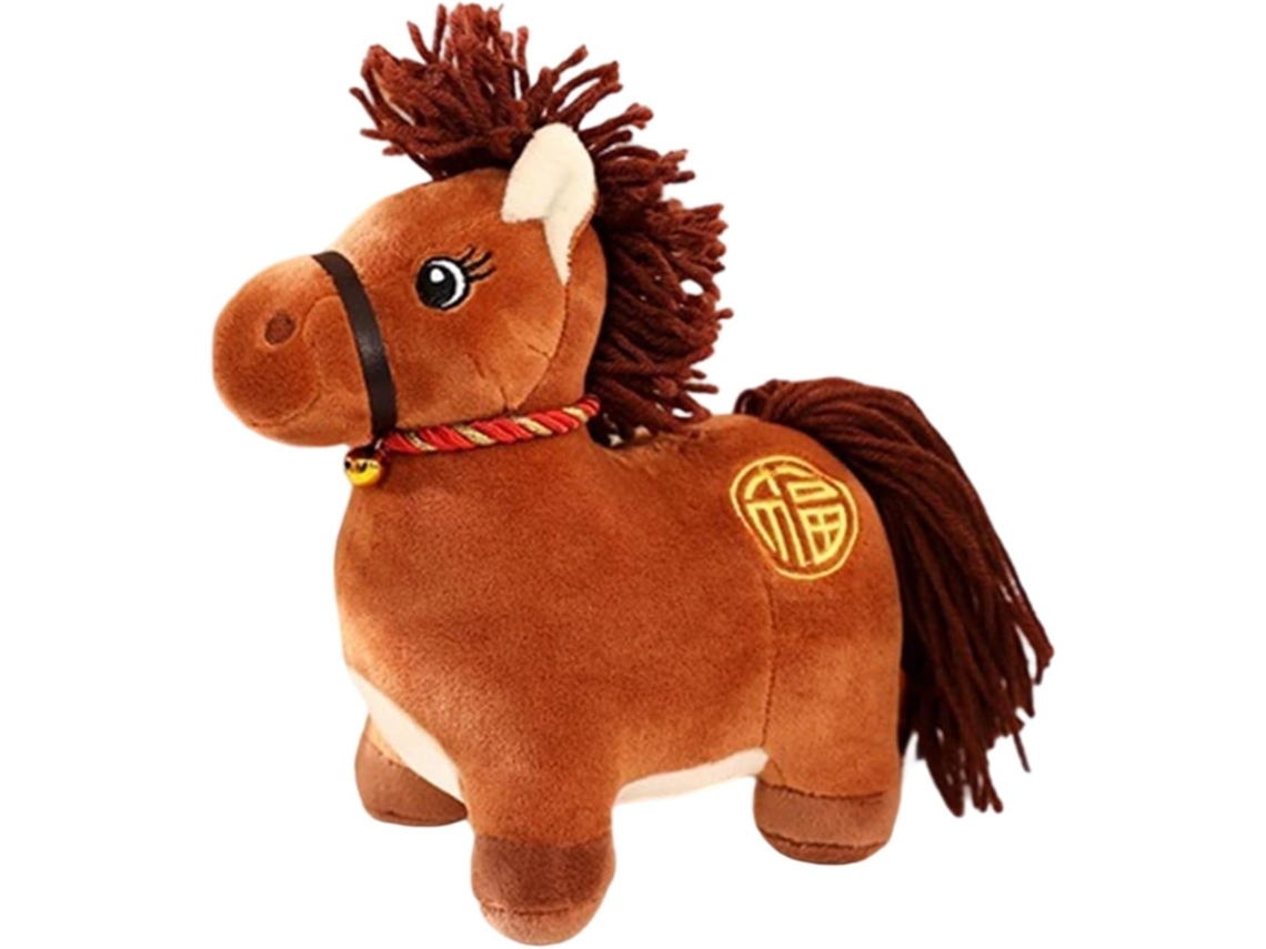 1. Cavalo De Pelúcia Lã 2026 Símbolo Chinês de Coragem e Prosperidade