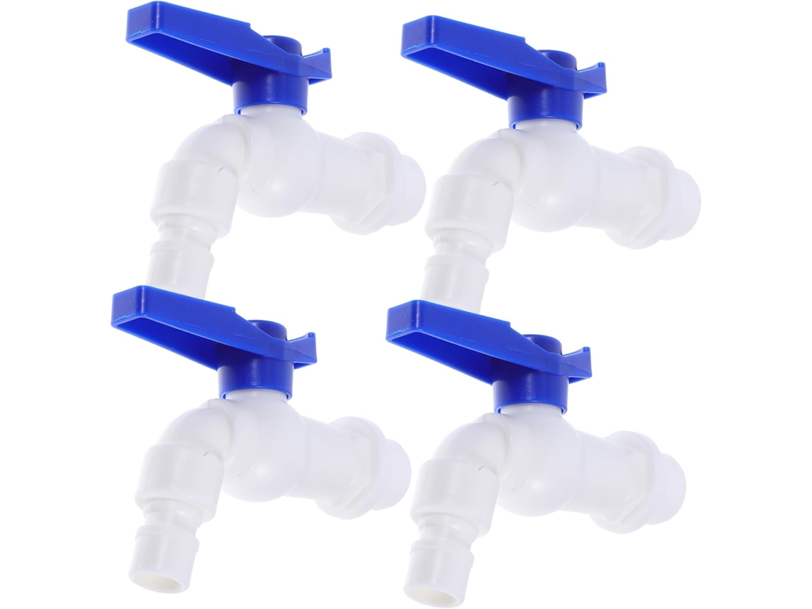 Conjunto De 4 Válvulas Plástico Para Irrigação Com Conector Rápido