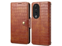 Capa De Celular De Couro Com Textura De Crocodilo Denior E Bordas Oleosas
