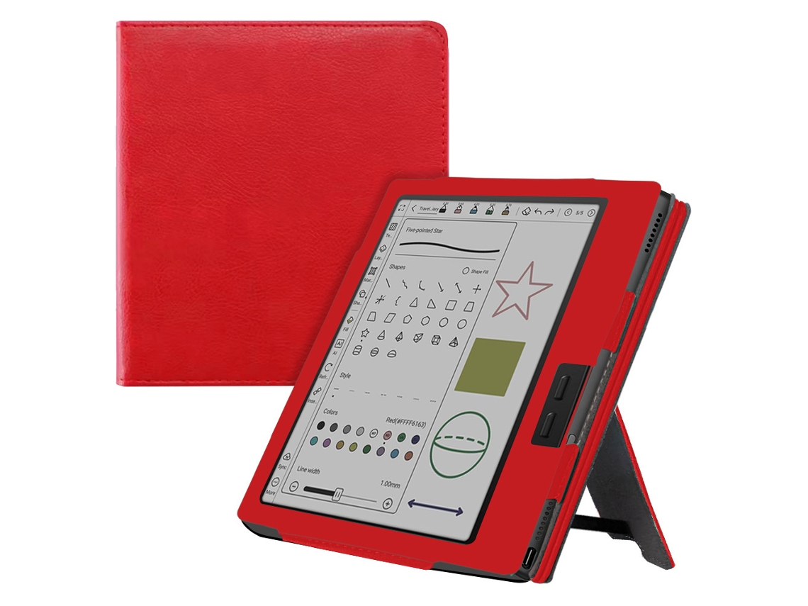 Capa Protetora Para Boox Go Color 7 Henten Home Vermelho