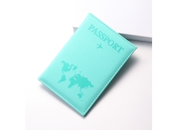 Porta passaporte Azul marinho em Pu Fosco com Estampa de Mapa, Capa para Passaporte AQUAFORGE